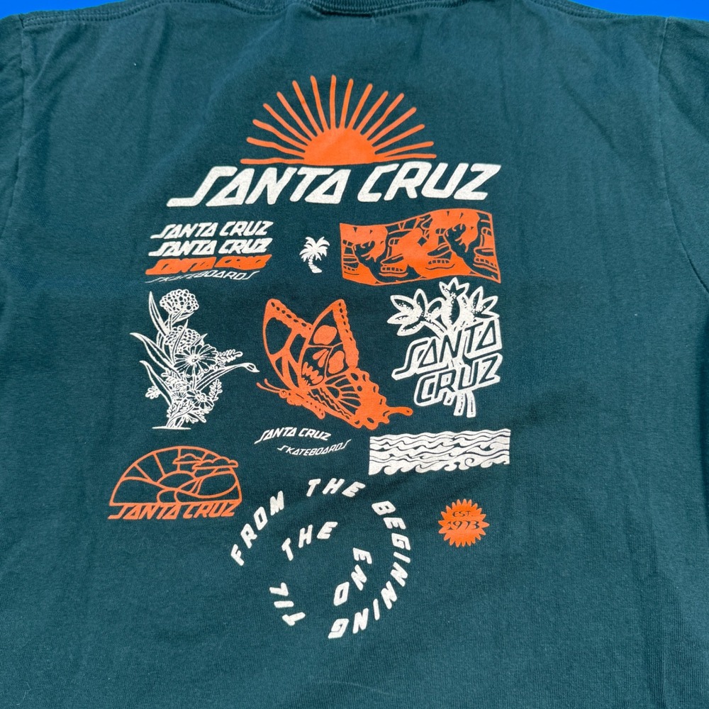 Santa Cruz Skateboards Graphic T Shirt‎ Green Mens Size Medium
